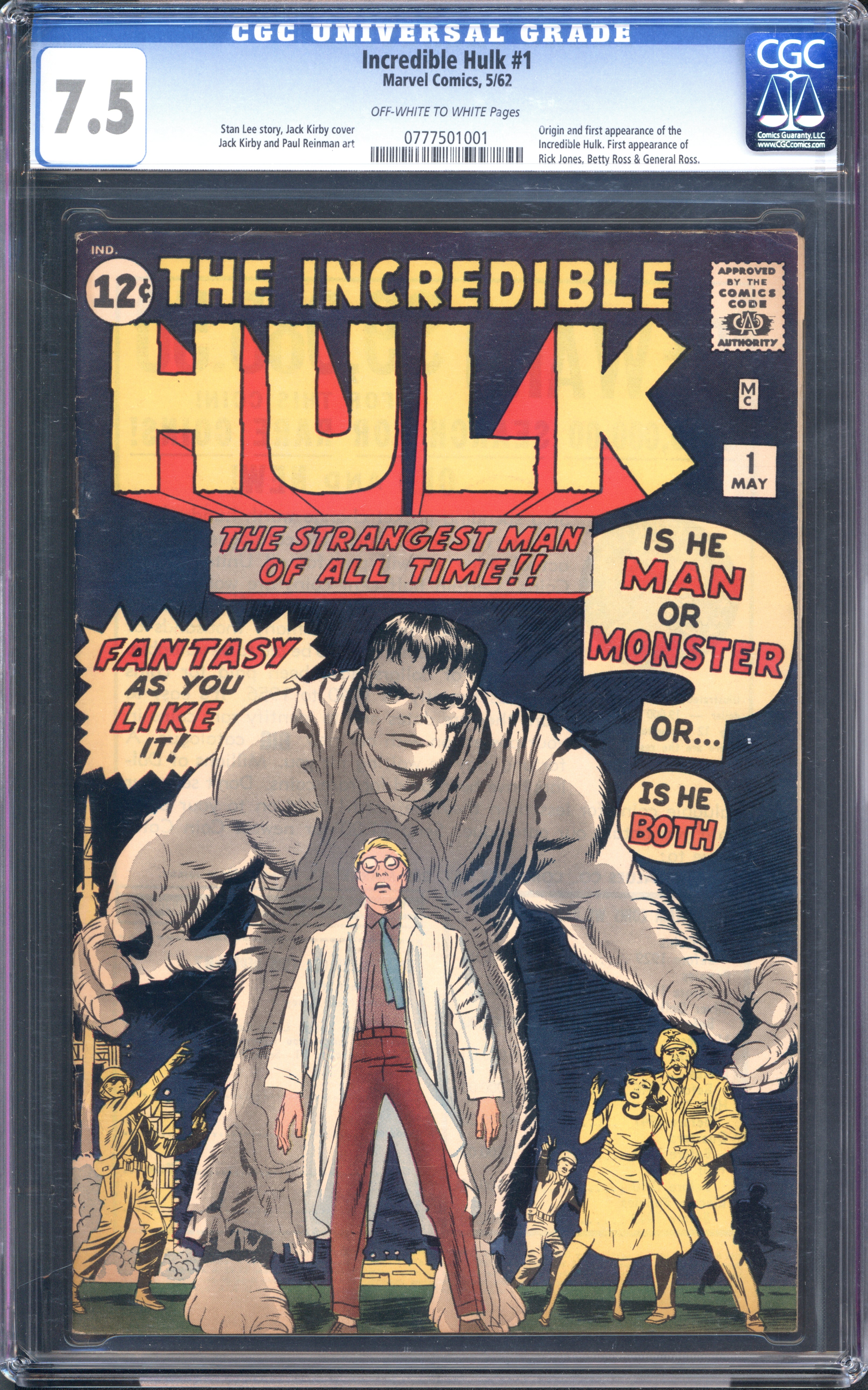 Incredible Hulk (1962 1st Series Marvel) # 1 CGC