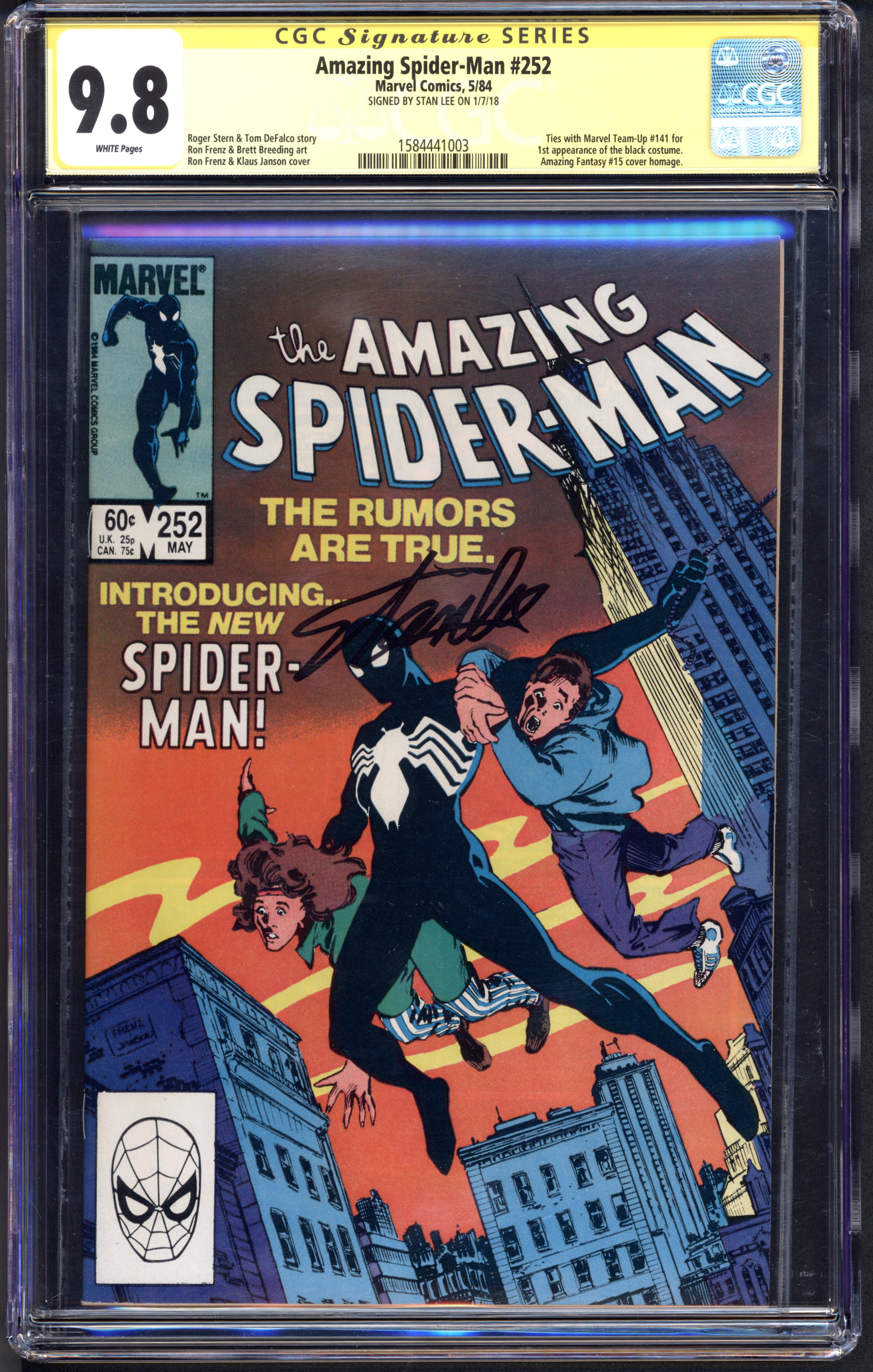 Amazing Spider-Man (1963 1st Series Marvel) #252 CGC Signature Series