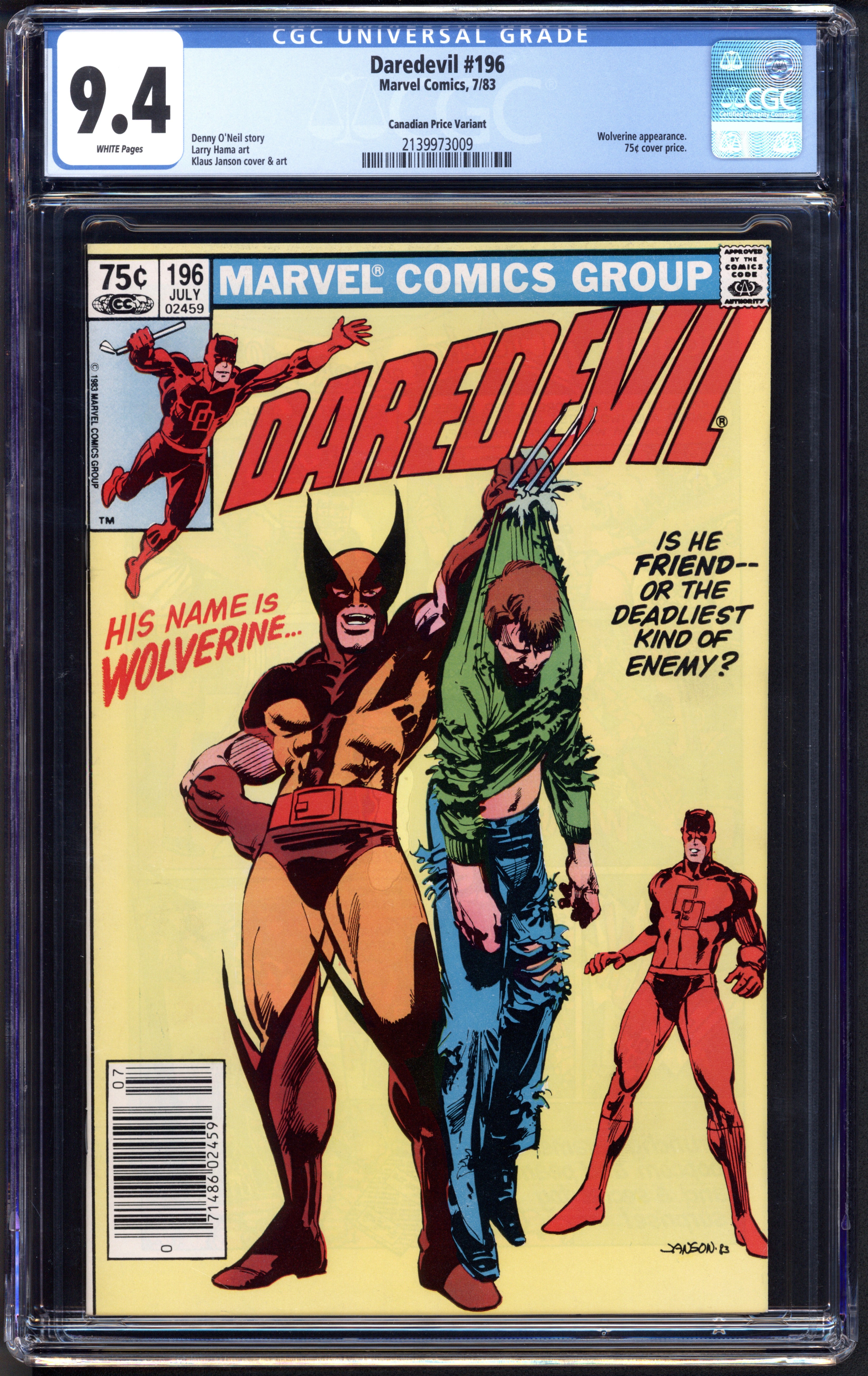 Daredevil (1964 1st Series Marvel) #196 CGC