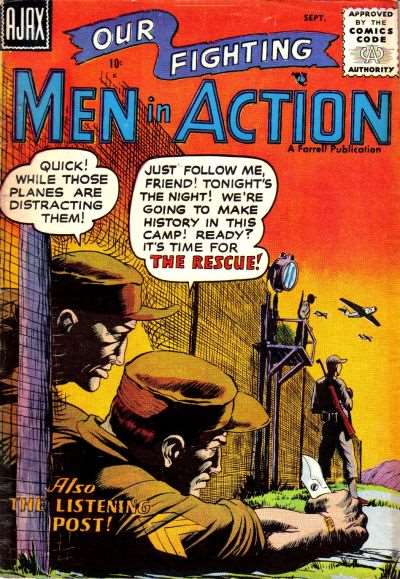 Men in Action (Ajax 1957) # 3 Raw
