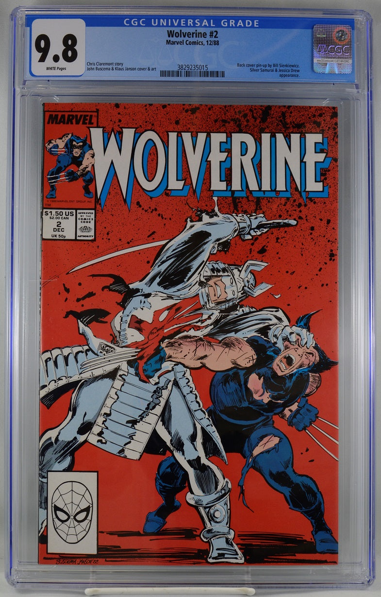 Wolverine (1988 1st Series Marvel) # 2 CGC