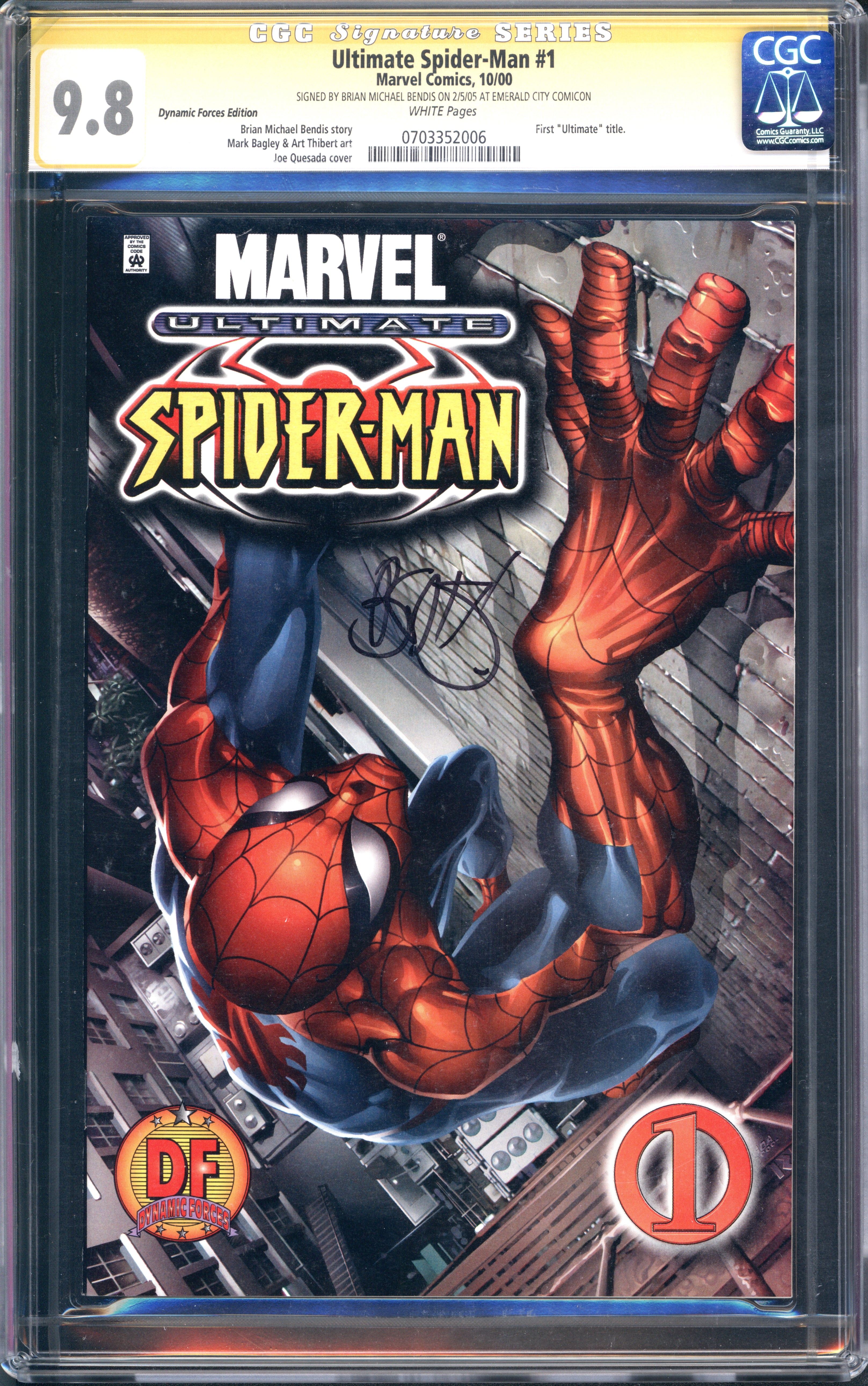 Ultimate Spider-Man (2000 1st Series Marvel) # 1 CGC Signature Series