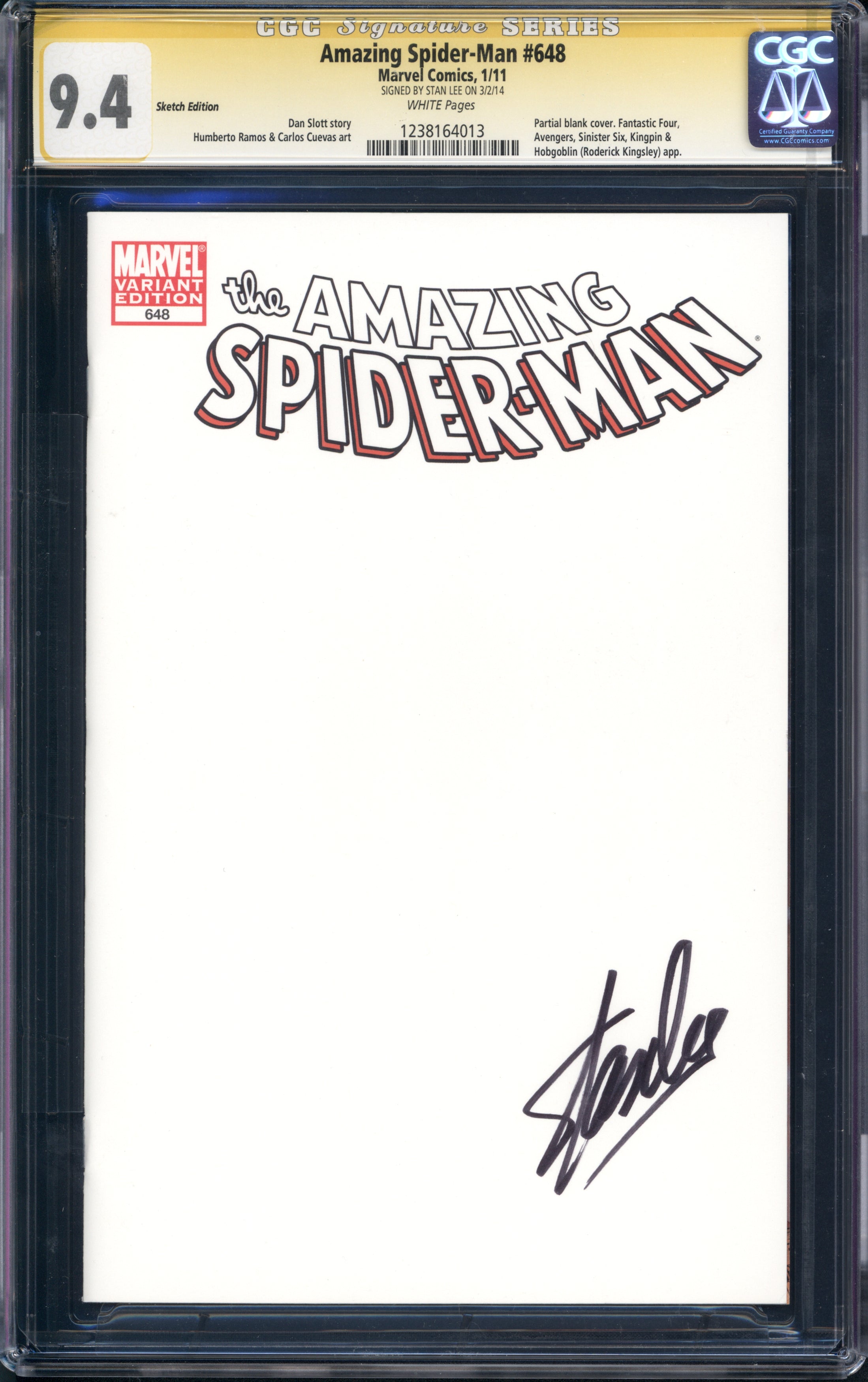 アメージングスパイダーマン #648 Kevin Greaves signed Amazing Spider-Man (1963 1st Series Marvel) #648 CGC Signature Series