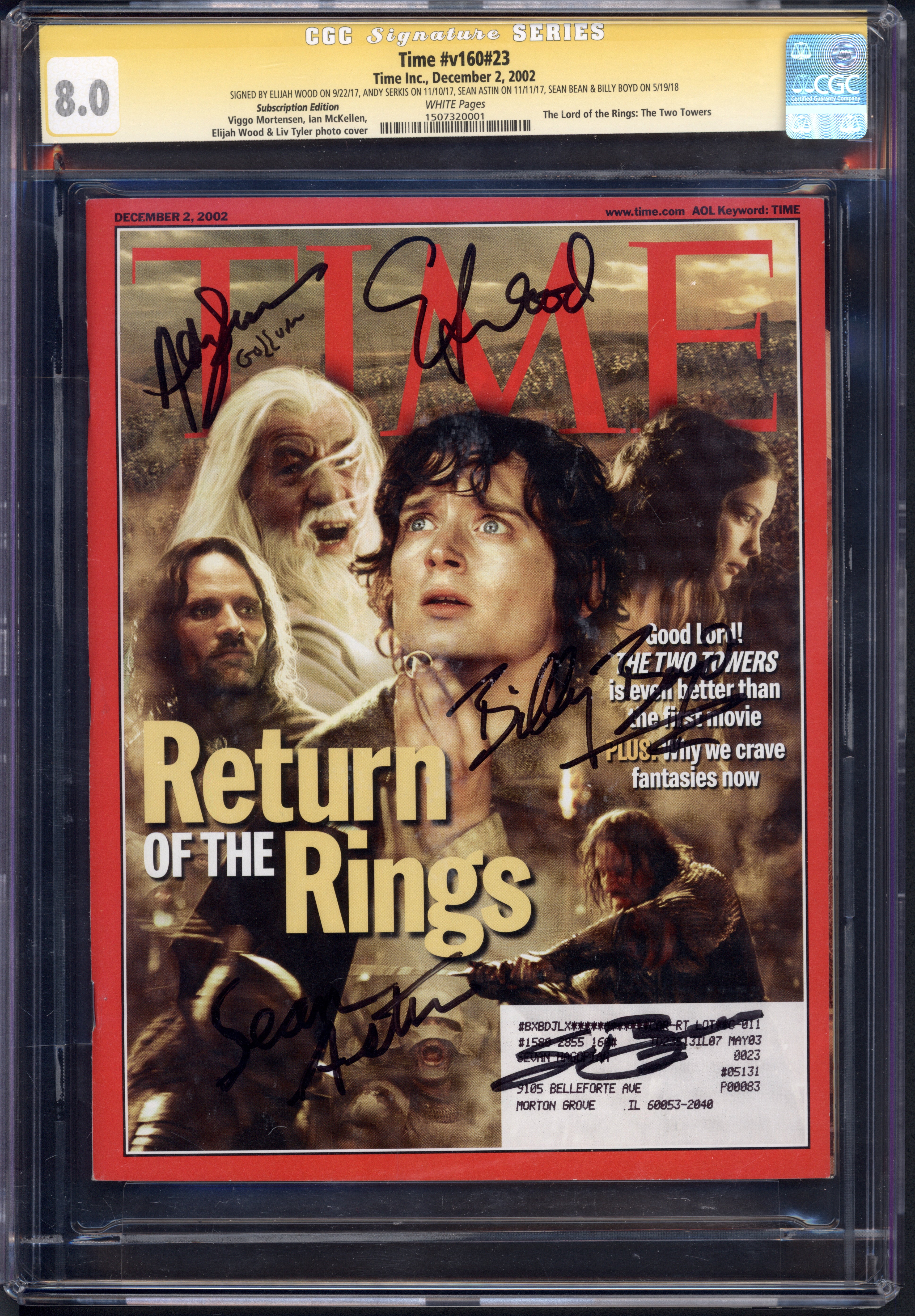 VIM_grade_cgc-8-0-subscription-edition-signed-by-elijah-wood-sean-astin-billy-boyd-andy-serks-and-sean-bean-1507320001