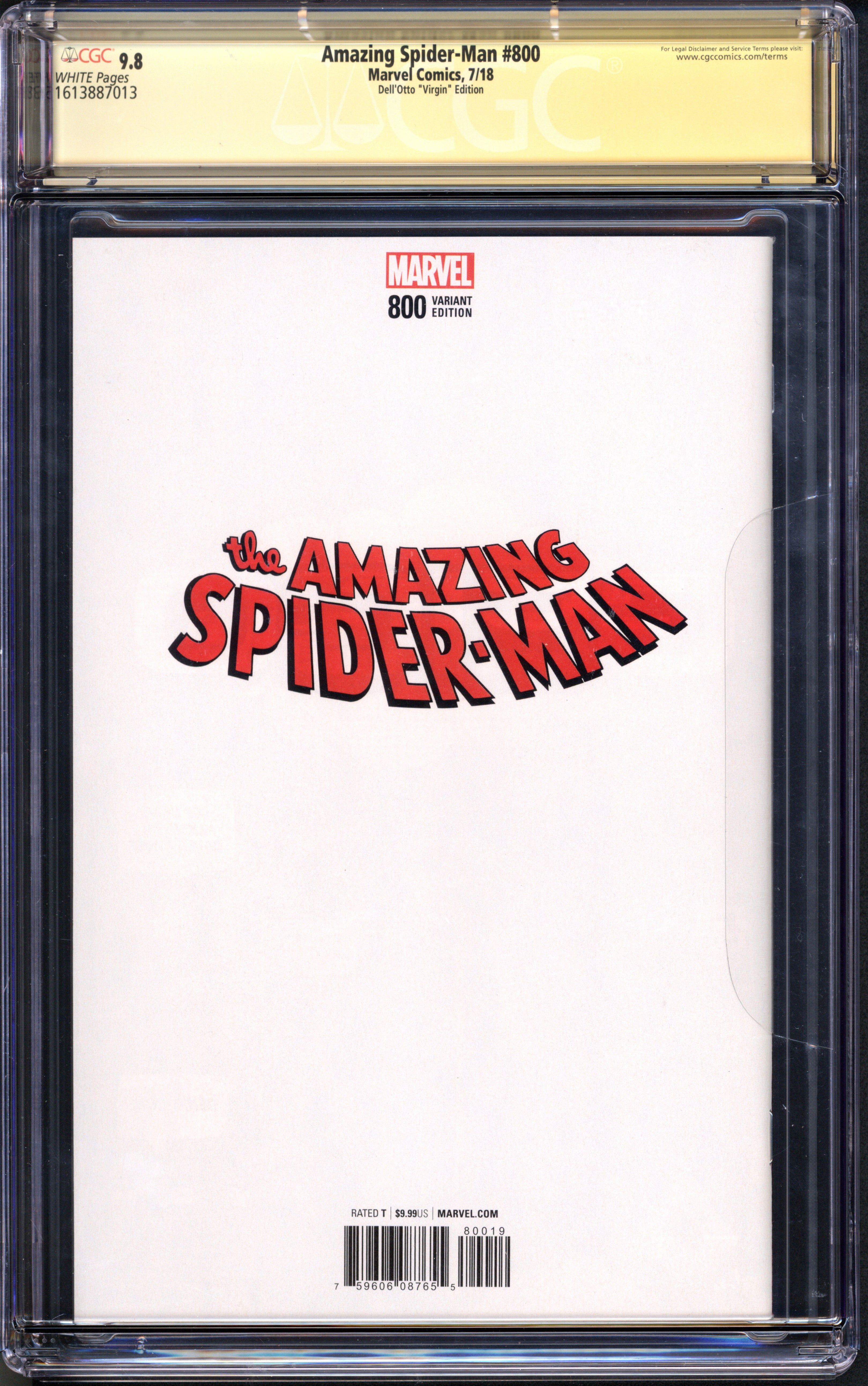 Amazing Spider-Man (1963 1st Series Marvel) #800 CGC Signature Series