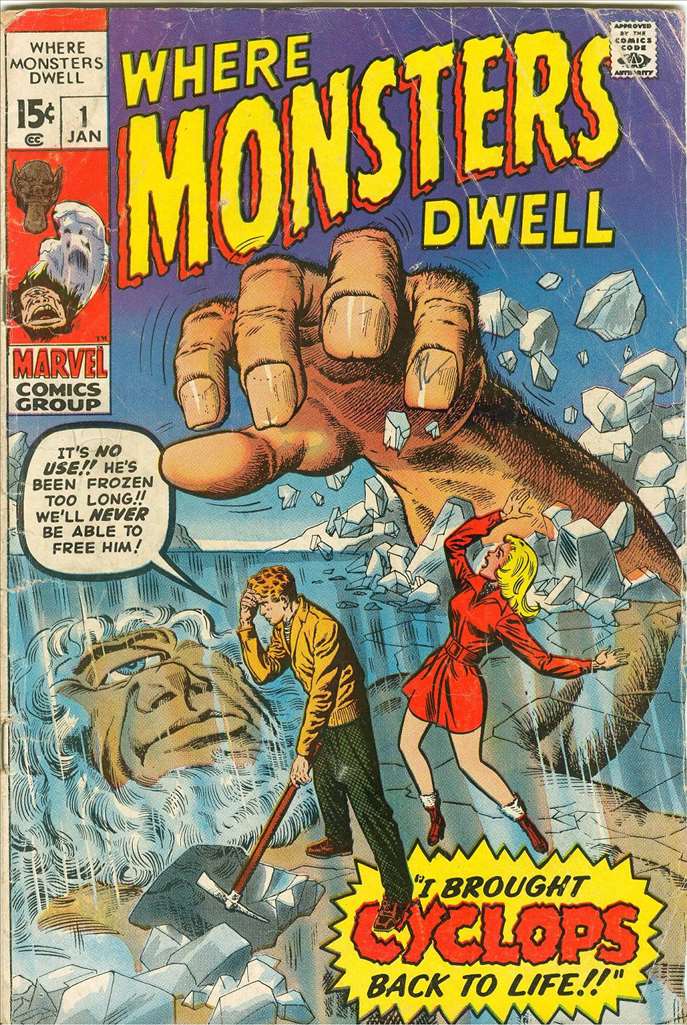 Where Monsters Dwell (1970 1st Series Marvel) #  1 Raw