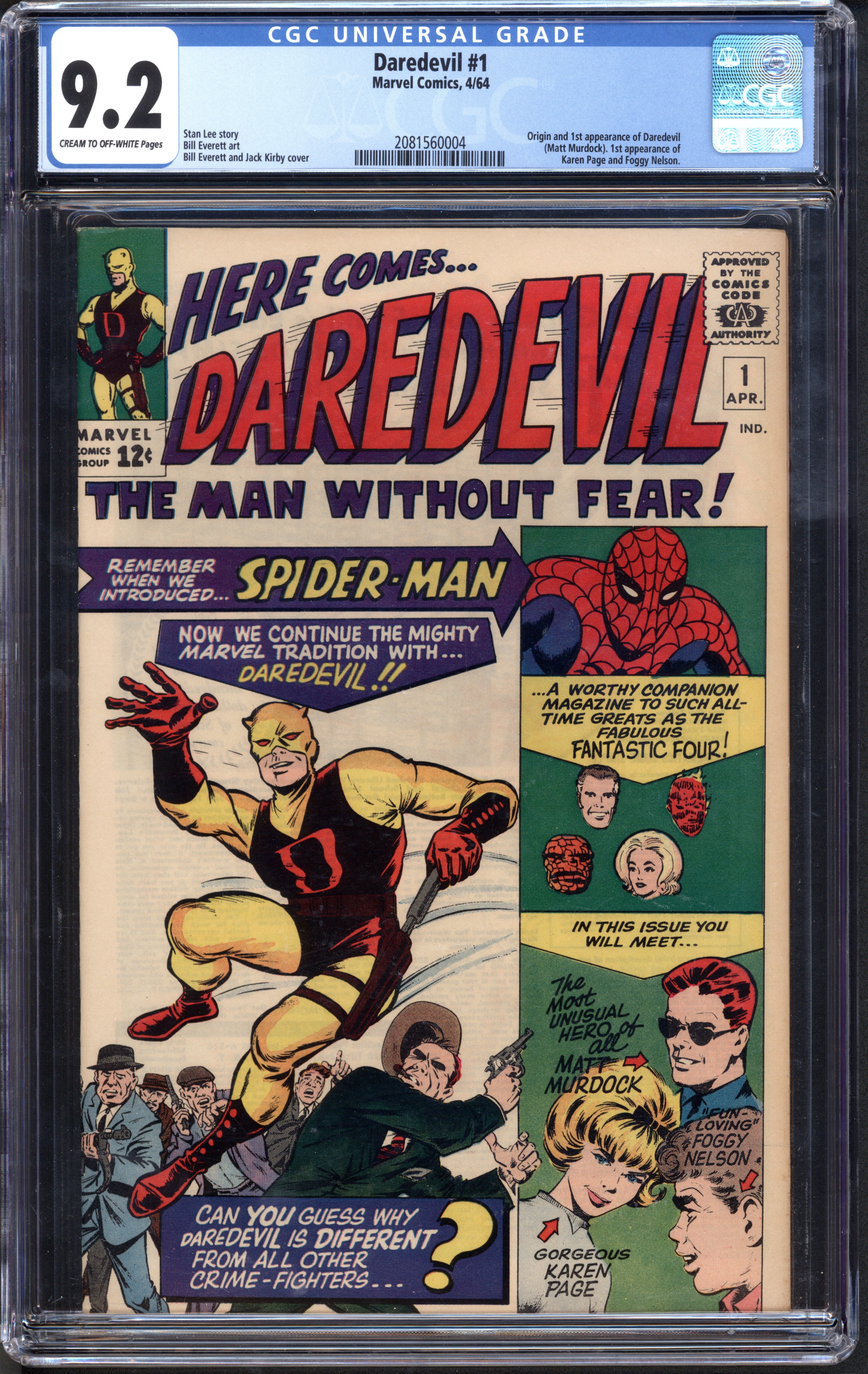 Daredevil (1964 1st Series Marvel) # 1 CGC