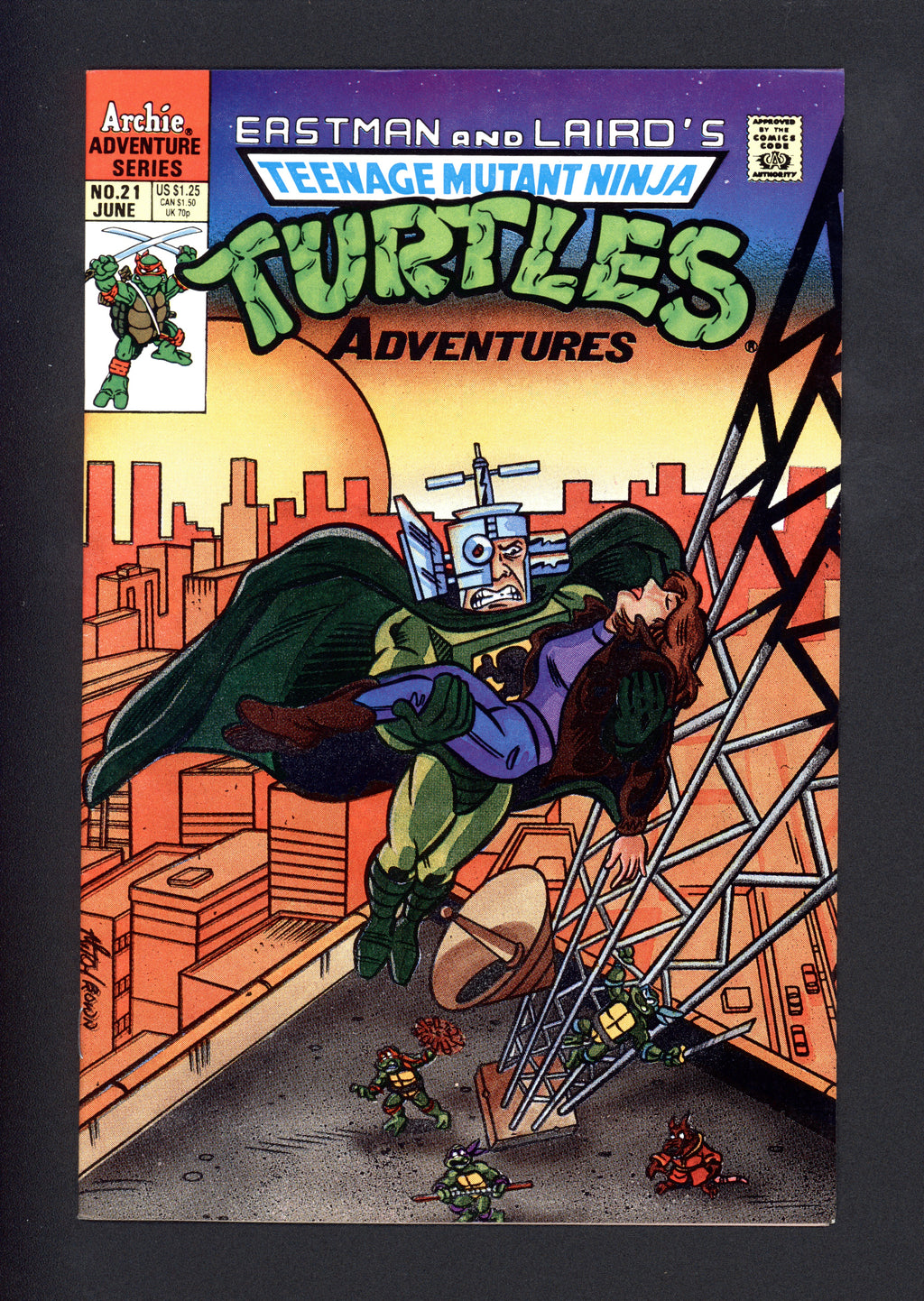 Addicted Turtle Teenage Mutant Ninja Turtles Adventures (1989 Archie) # 21 Raw