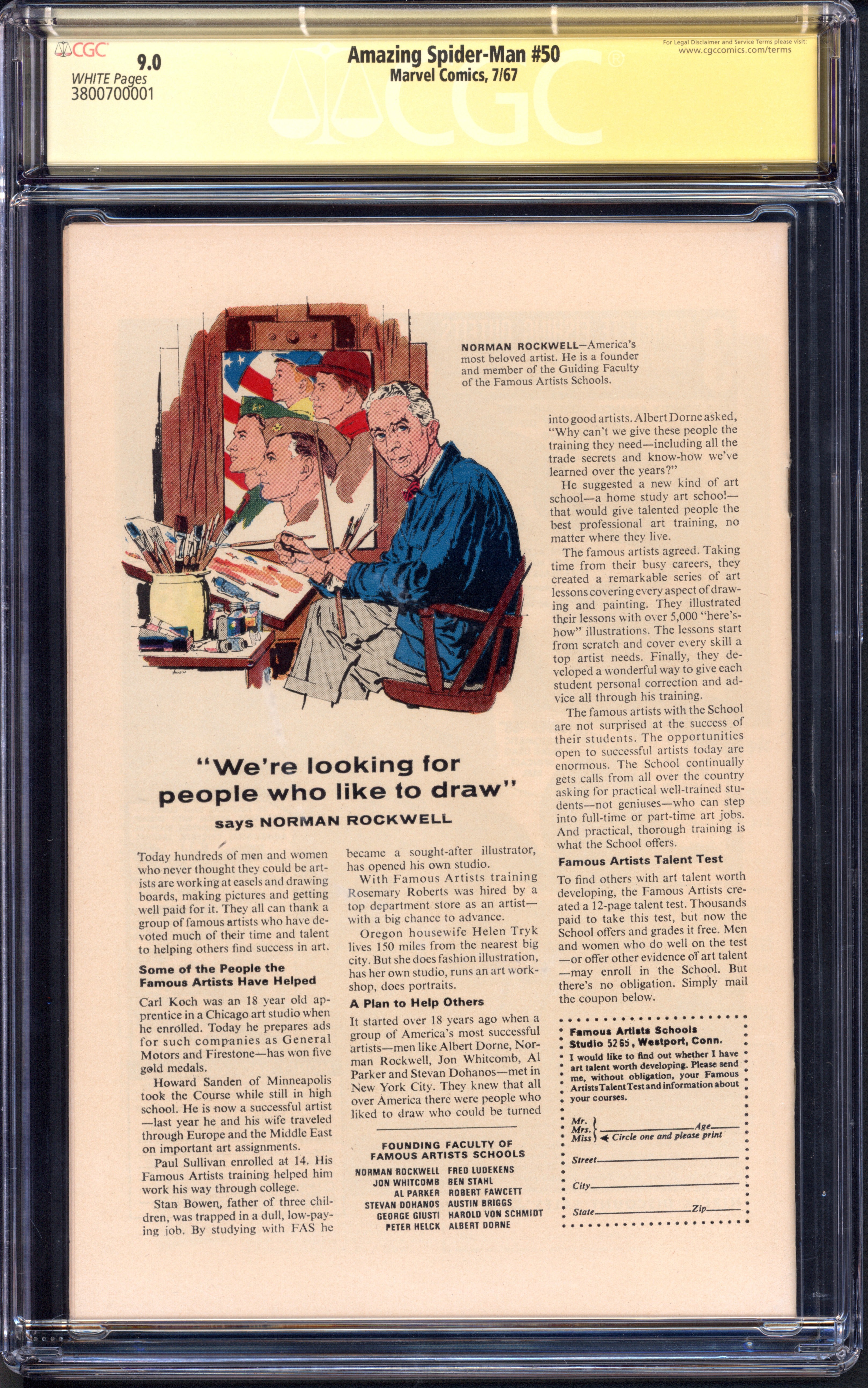 Amazing Spider-Man (1963 1st Series Marvel) # 50 CGC Signature Series