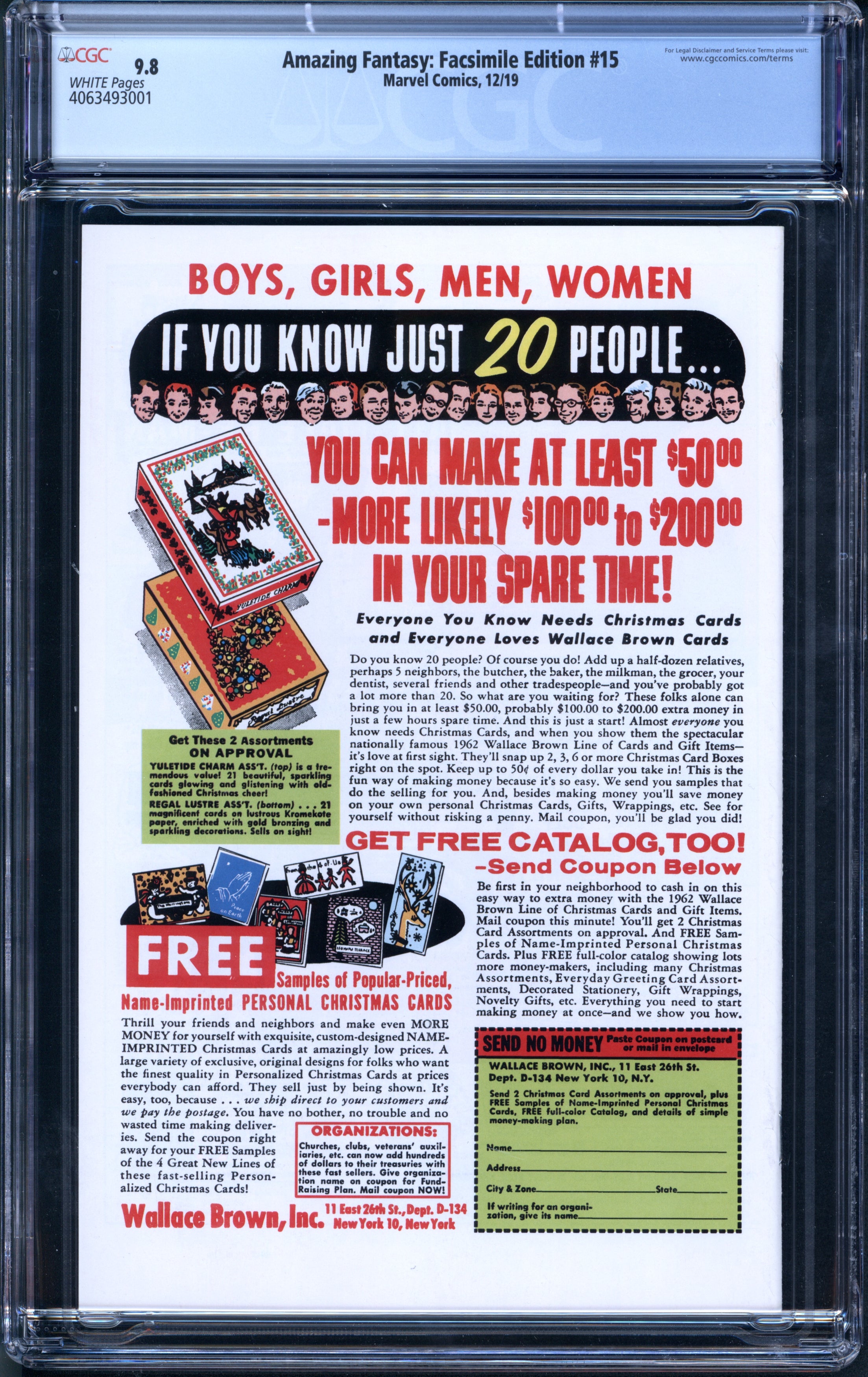 Amazing Fantasy: Facsimile Edition (2019 Marvel) # 15 CGC