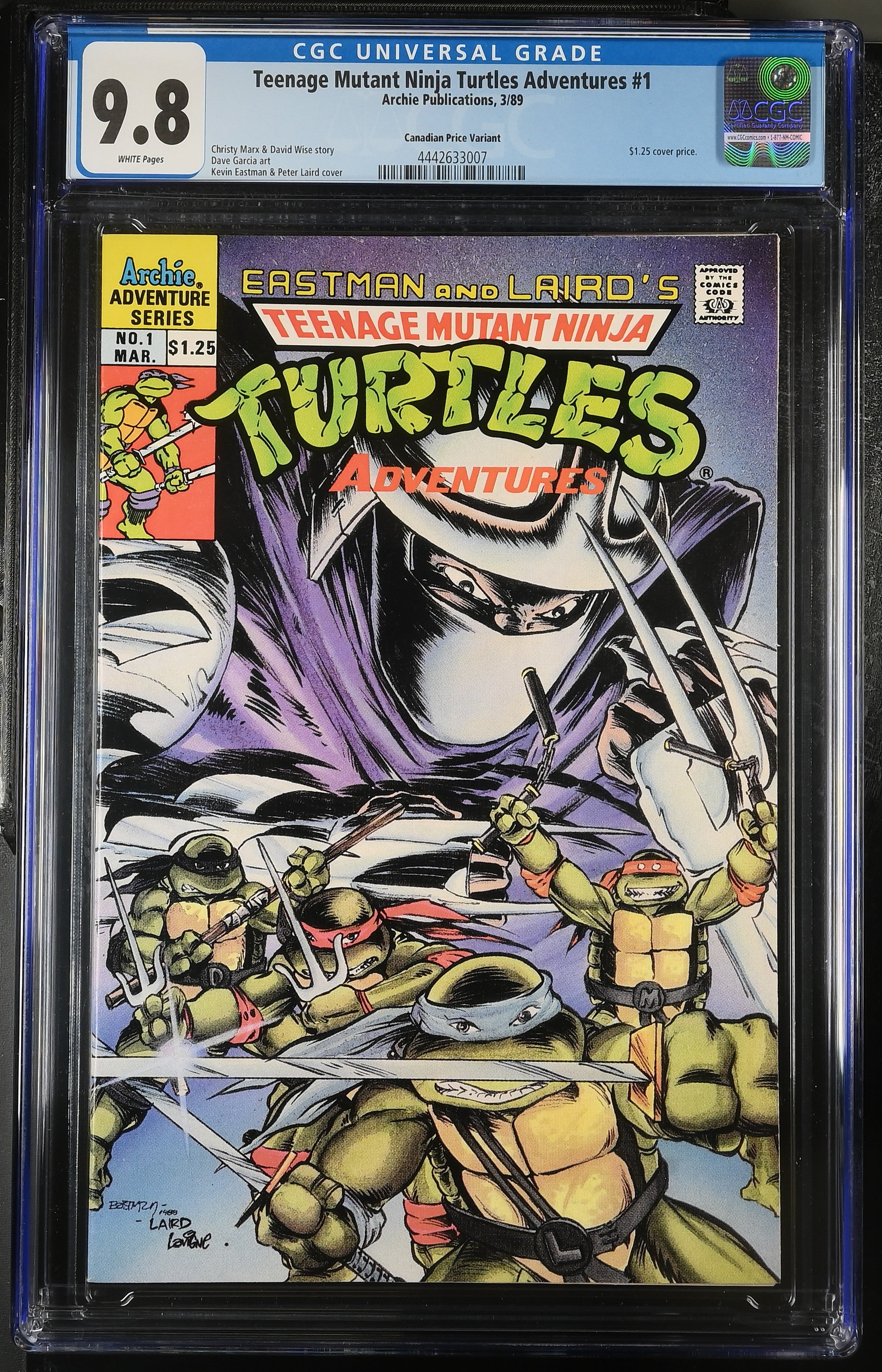 Teenage Mutant Ninja Turtles Adventures (1989 Archie) # 1 CGC
