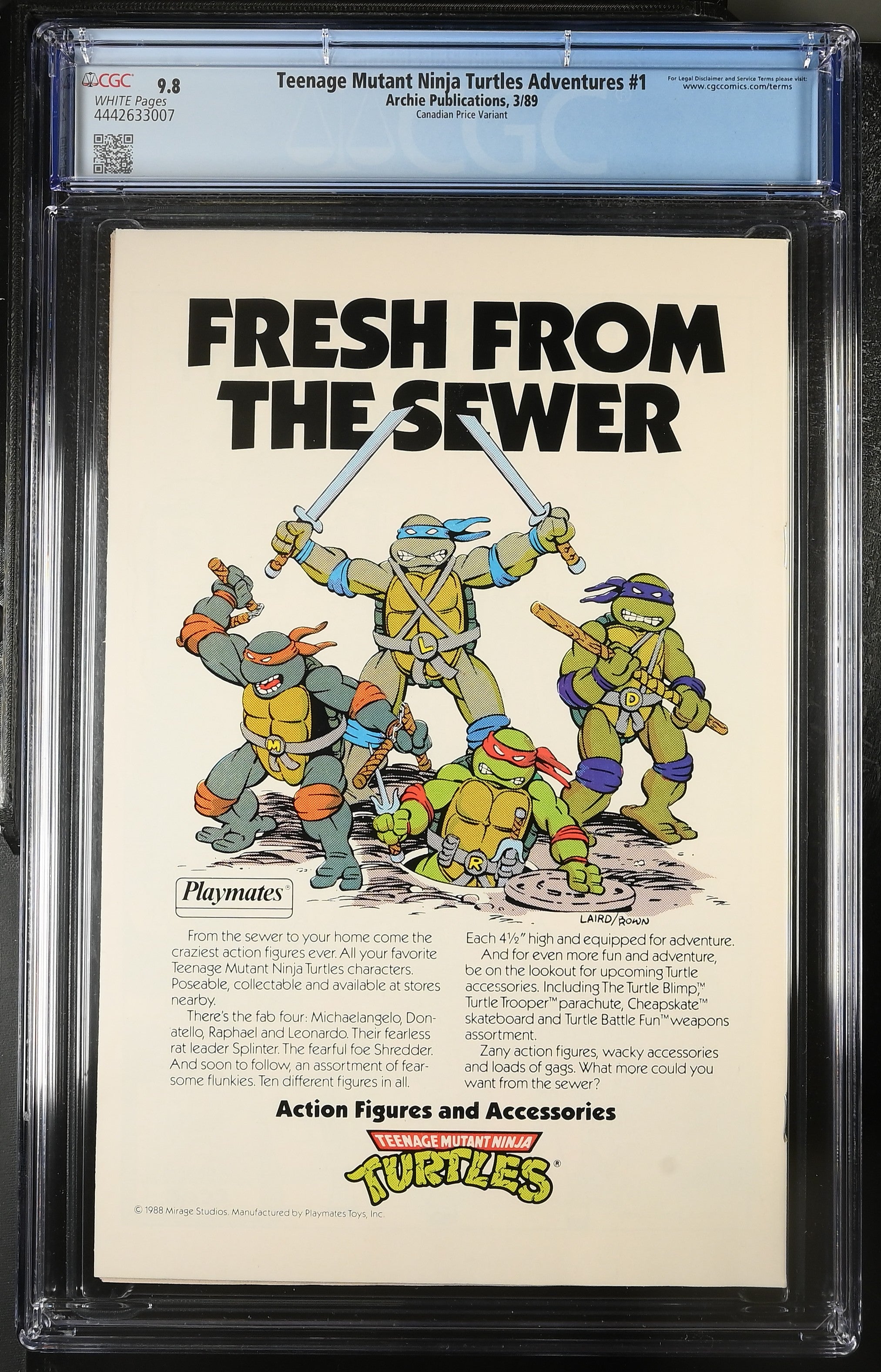 アメコミ naka Teenage Mutant Ninja Turtles Adventures (1989 Archie) # 1 CGC