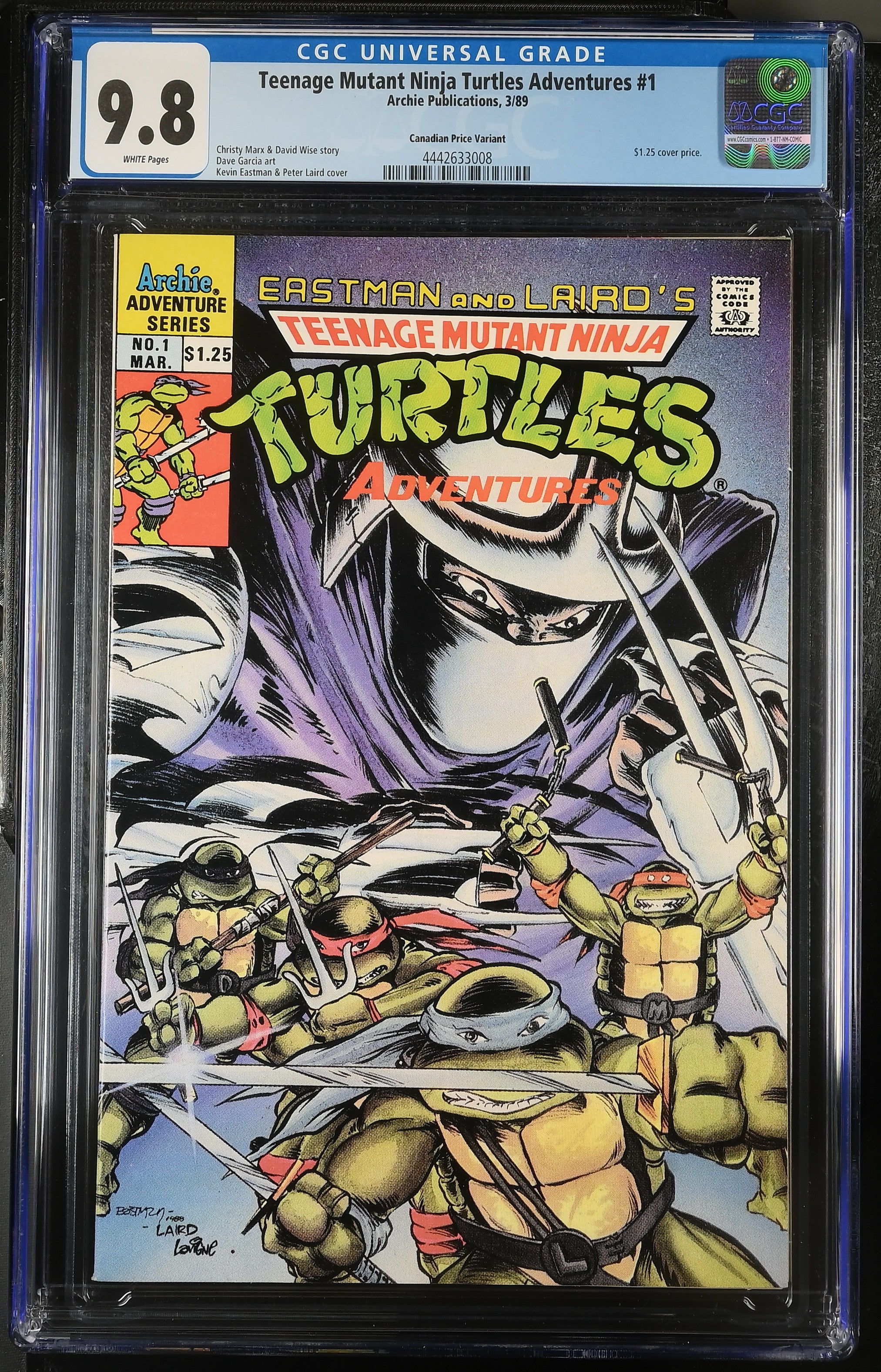 Teenage Mutant Ninja Turtles Adventures (1989 Archie) # 1 CGC