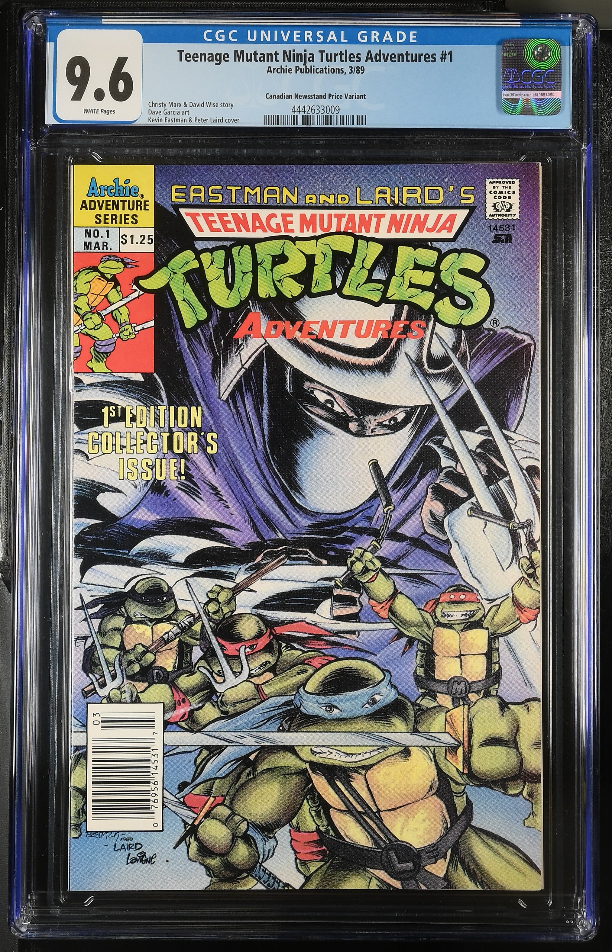 Teenage Mutant Ninja Turtles Adventures (1989 Archie) # 1 CGC
