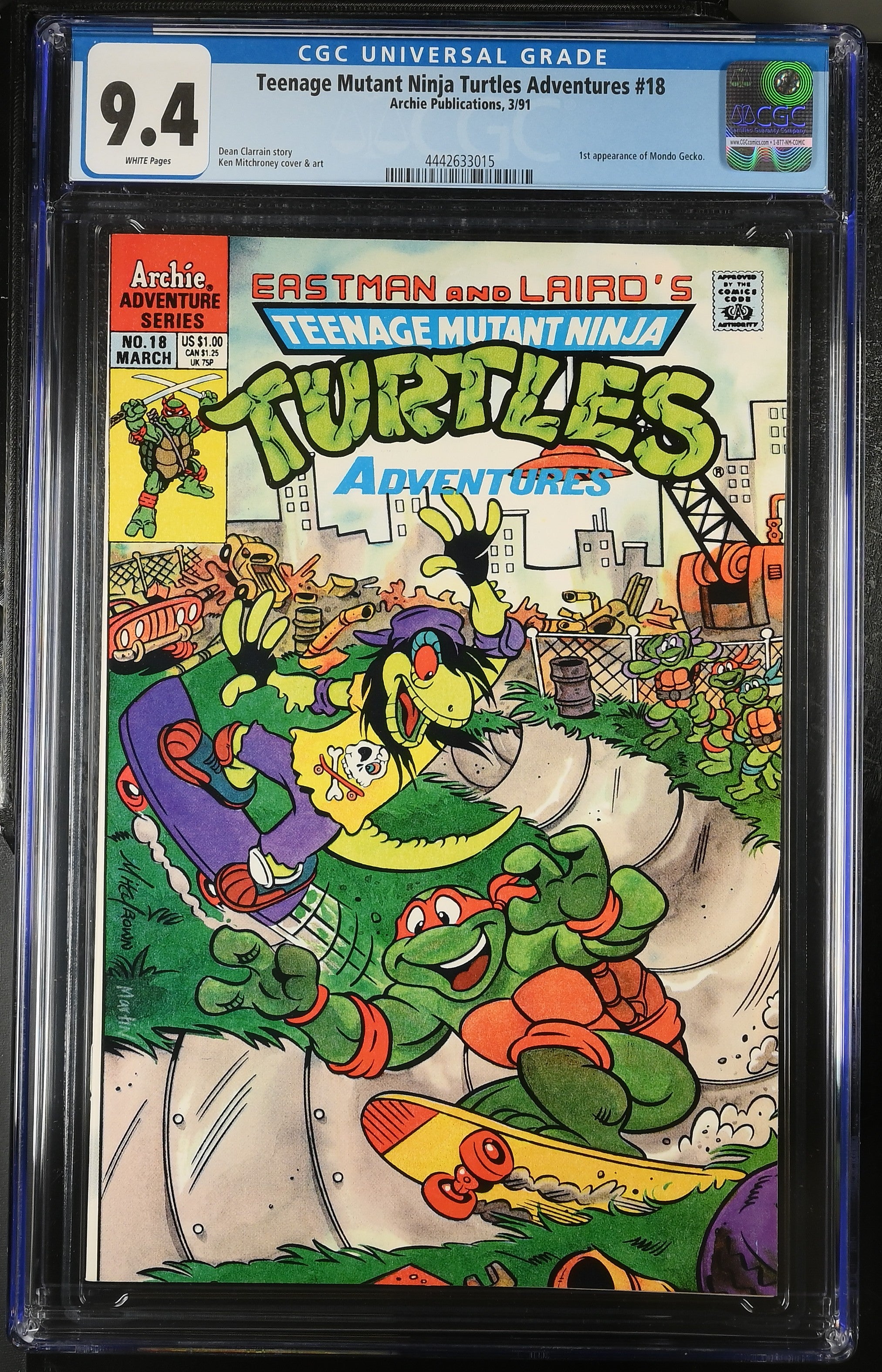 Teenage Mutant Ninja Turtles Adventures (1989 Archie) # 18 CGC