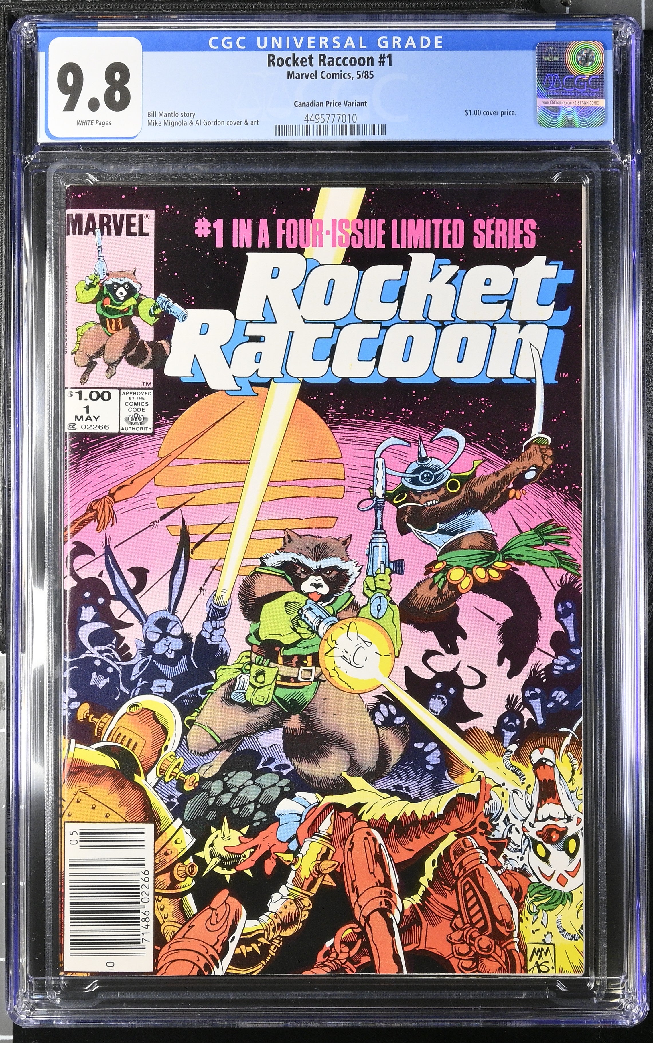 Rocket Raccoon (1985 1st Series Marvel) # 1 CGC