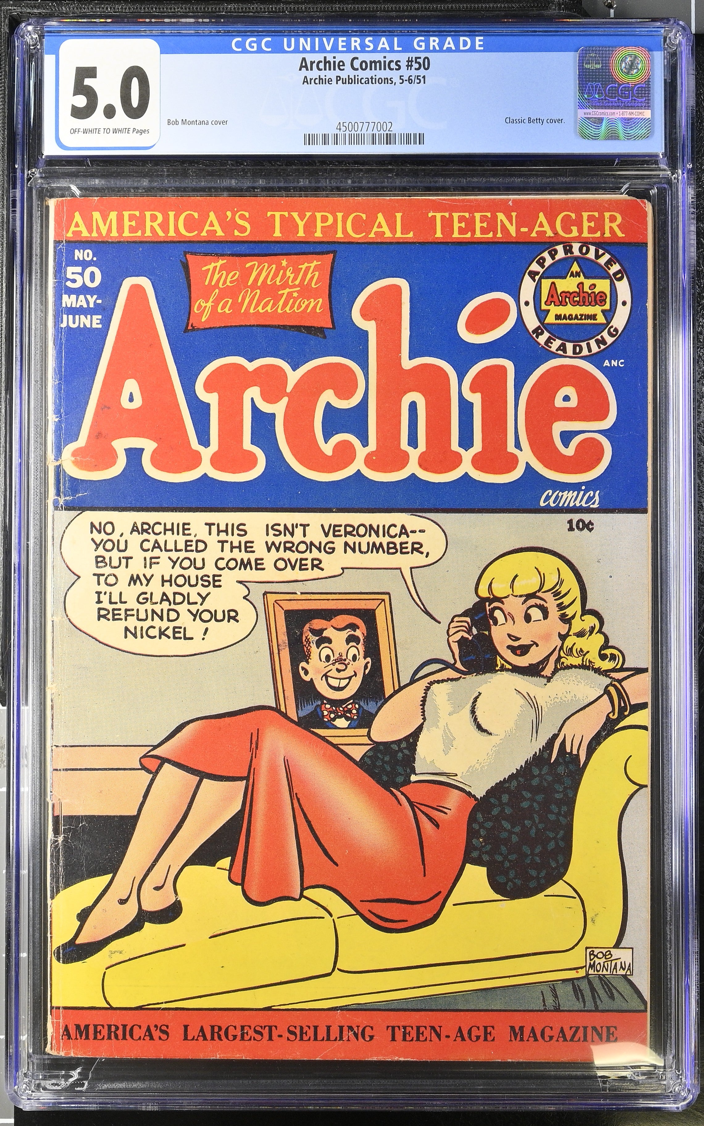 Archie (1943 Archie) # 50 CGC