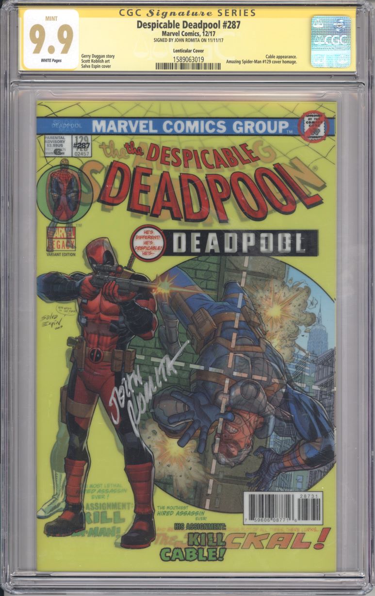 Despicable Deadpool #287 CGC Signature Series