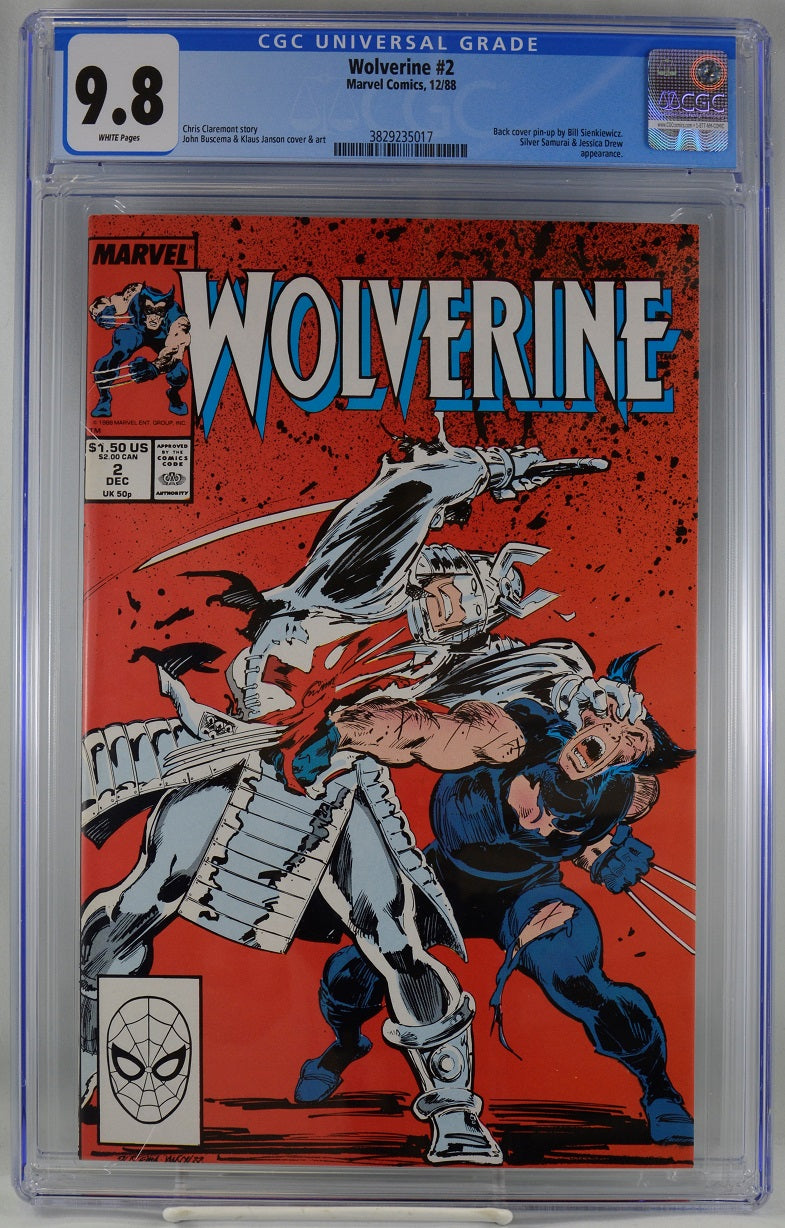 Wolverine (1988 1st Series Marvel) # 2 CGC