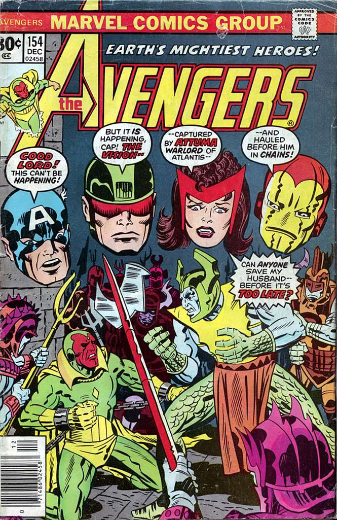 Avengers (1963 1st Series Marvel) #154 Raw