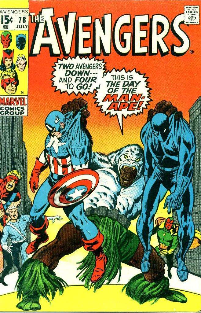 Avengers (1963 1st Series Marvel) # 78 Raw